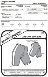 409 404 GREEN PEPPER OREGON RACER/RACING BIKE SHORTS PATTERN 24-36'